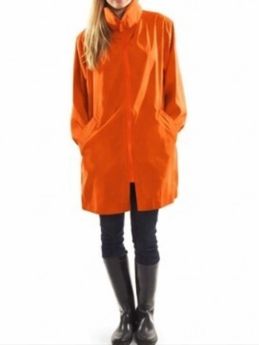 Mycra Pac Stadium Reversible Rain Jacket Hooded Windbreaker Orange Pink Small